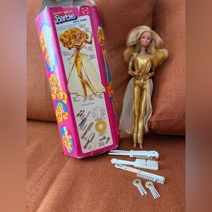 Spectacular Barbie Golden Dream Doll with box and accessories 1980 80s vintage